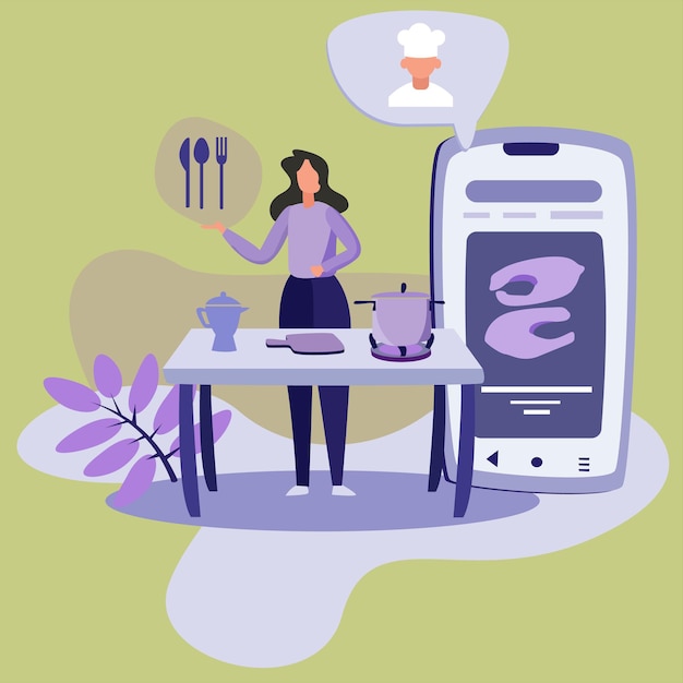 Contact illustration with phone and email